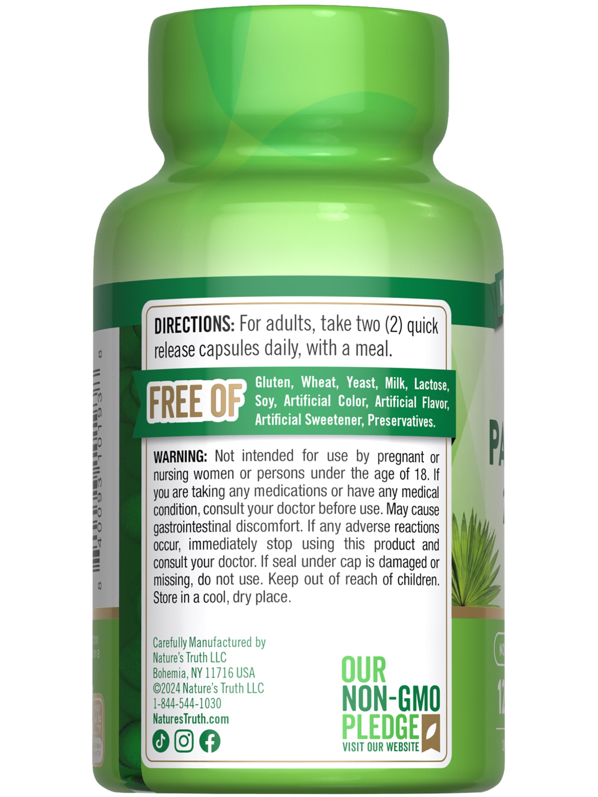 Nature's Truth Extrait palmier nain – rituel bien-être simple et agréable.