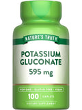 Nature's Truth Potassium Gluconate caplets dans l'emballage, présentation claire.