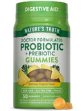 Gummies probiotiques Nature's Truth pour adultes, 50 bonbons, soutien digestif potentiel.