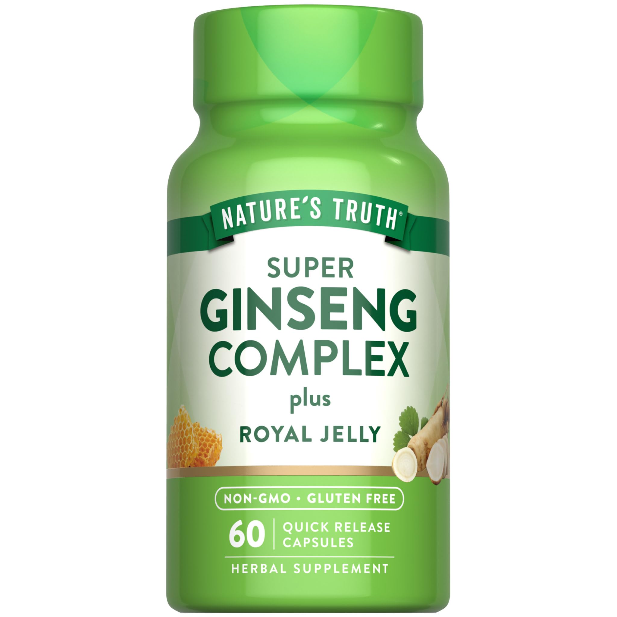 Nature's Truth Super Ginseng Complex – Bouteille: soutien immunitaire potentiel et energie durable.