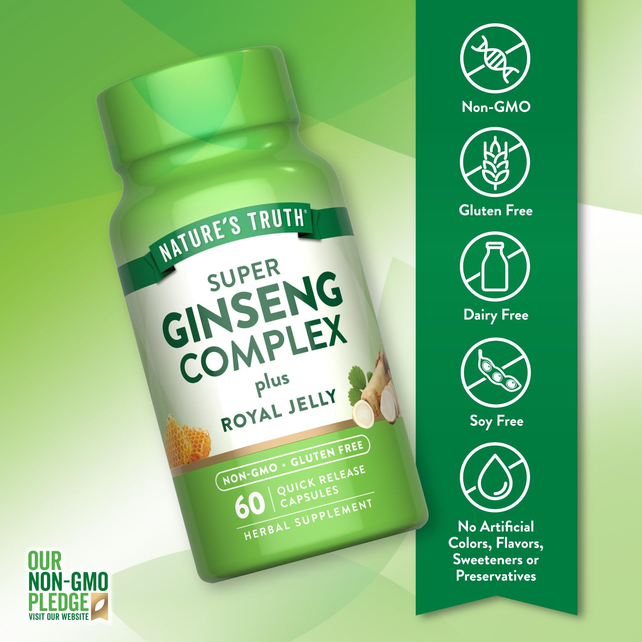 Nature's Truth Super Ginseng Complex – Gelee royale: vitalite naturelle.