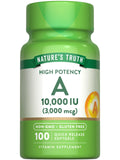 Nature's Truth Vitamine A 10000 UI — flacon gélules molles faciles à avaler au quotidien.