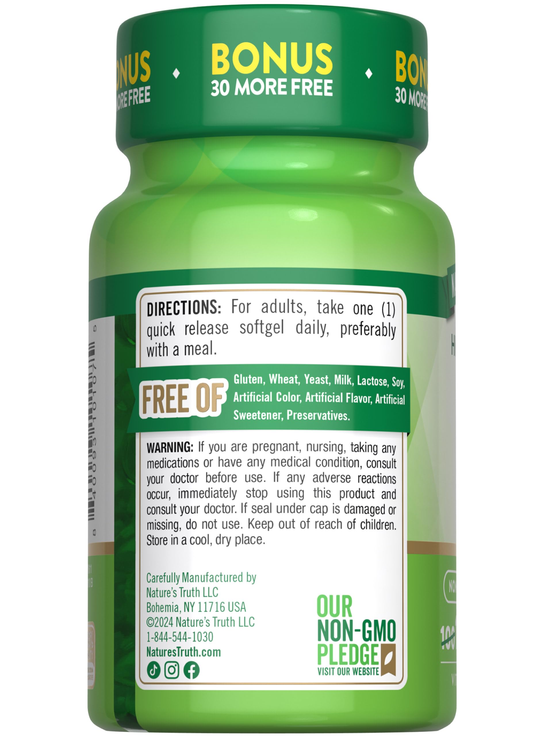 Gélules Nature's Truth D3 5000 UI utilisées dans la routine bien-être quotidienne.