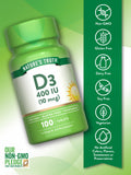 Nature's Truth vitamine D3 – produit sans gluten pour un usage quotidien