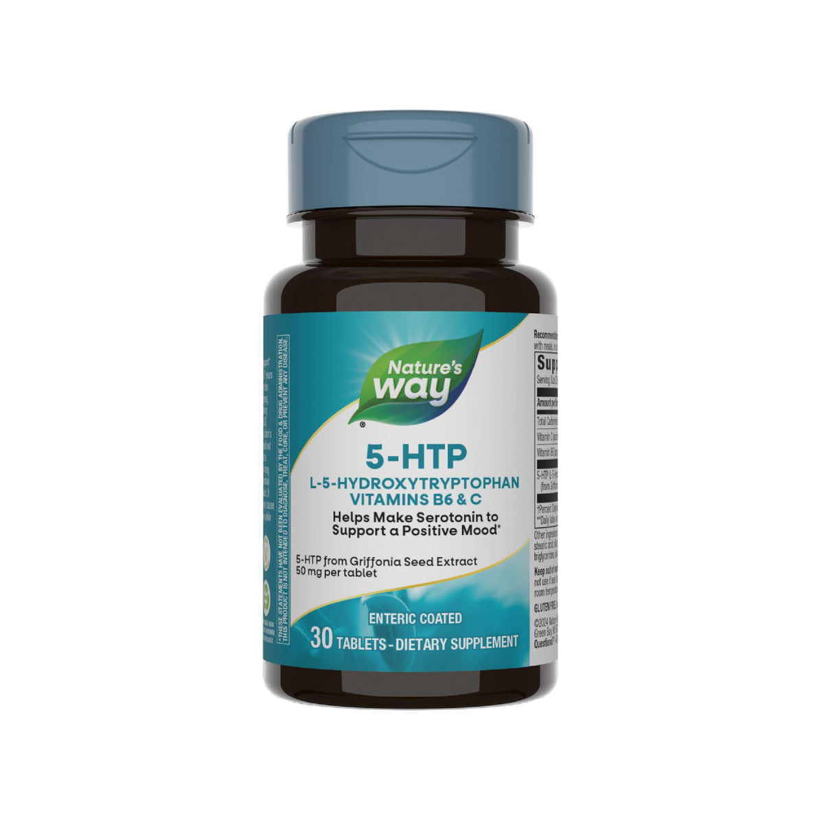 Nature's Way 5-HTP, capsule enterique dans une bouteille, soutien potentiel de l'humeur