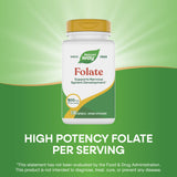 Nature's Way acide folique fiche nutrition, informations claires.
