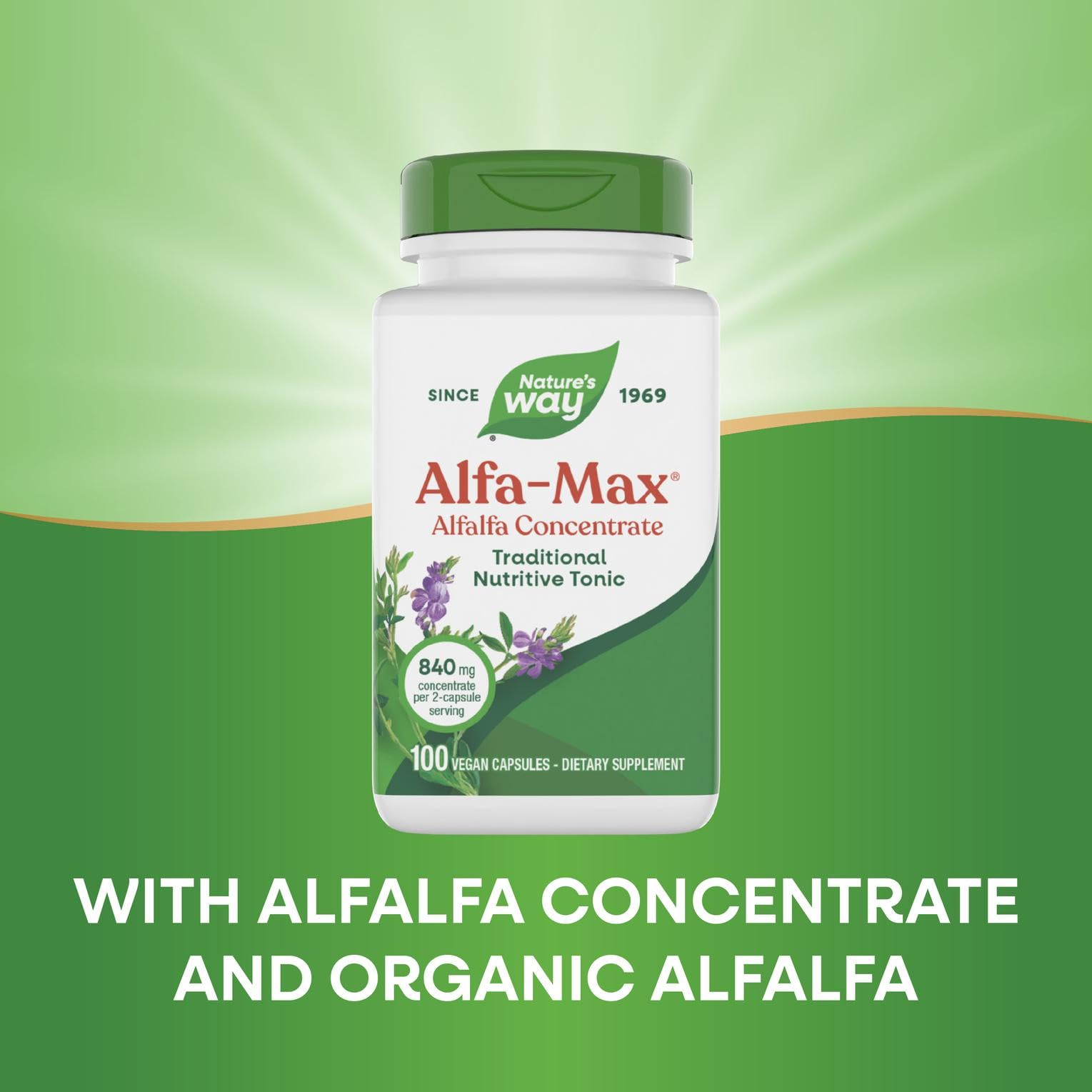Capsules Nature's Way Alfa-Max – gros plan sur la texture.