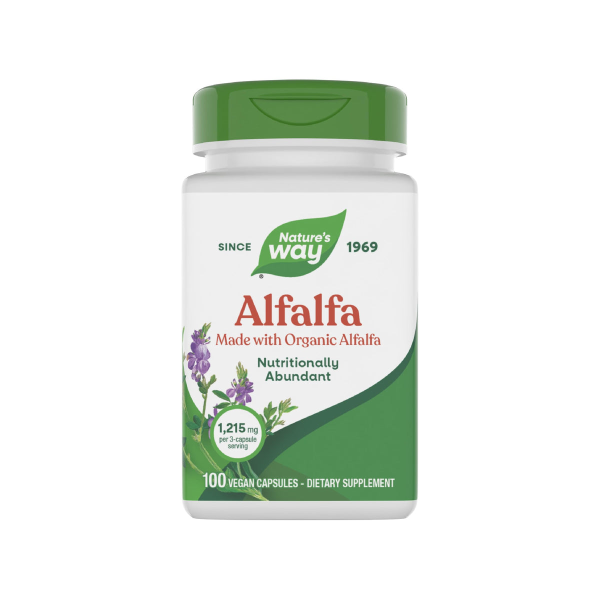 Nature's Way Alfalfa – bouteille pour une prise pratique au quotidien.