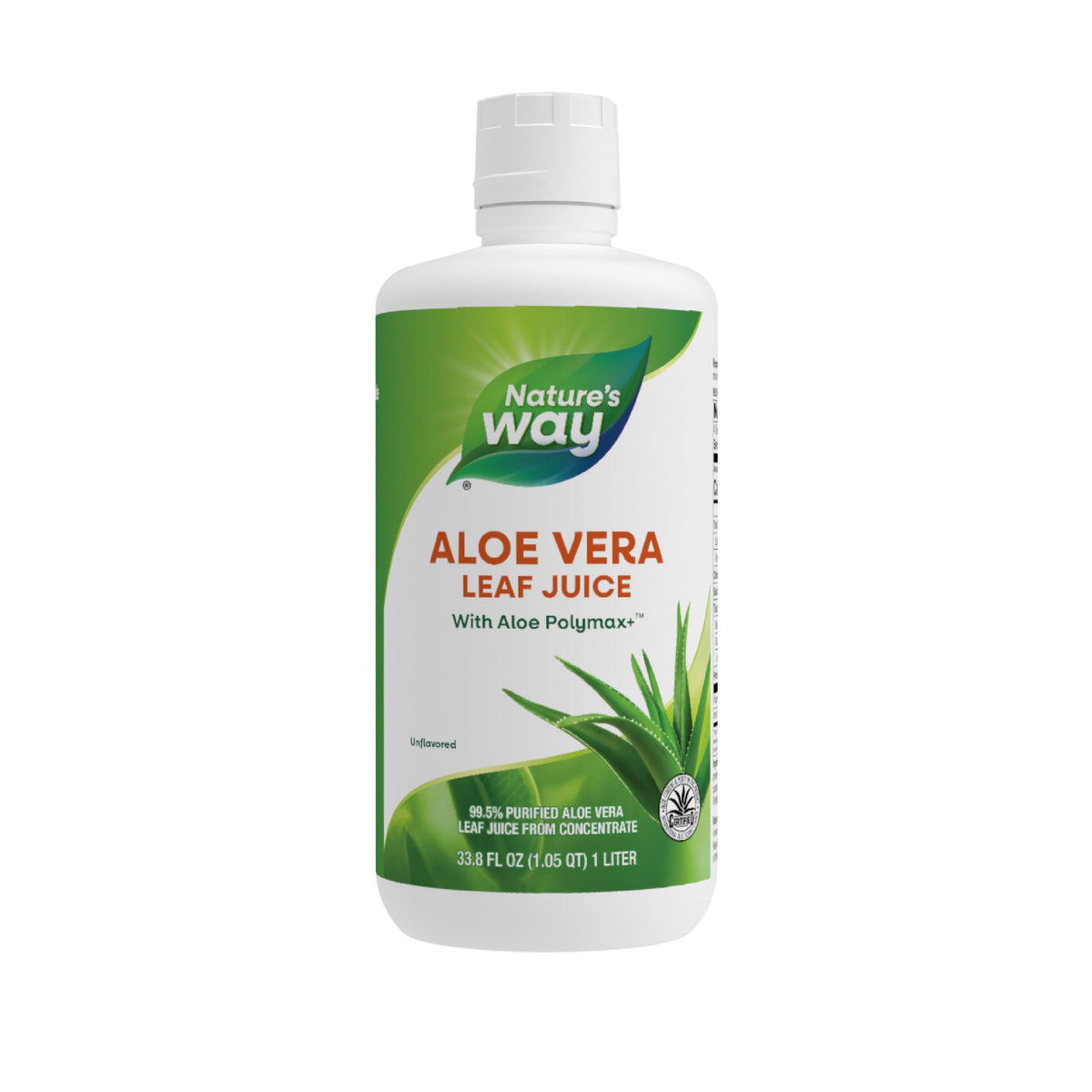 Nature's Way aloé véra, bouteille prête à être ajoutée à une boisson.