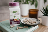 Bouteille Nature's Way Ashwagandha sur une table lumineuse
