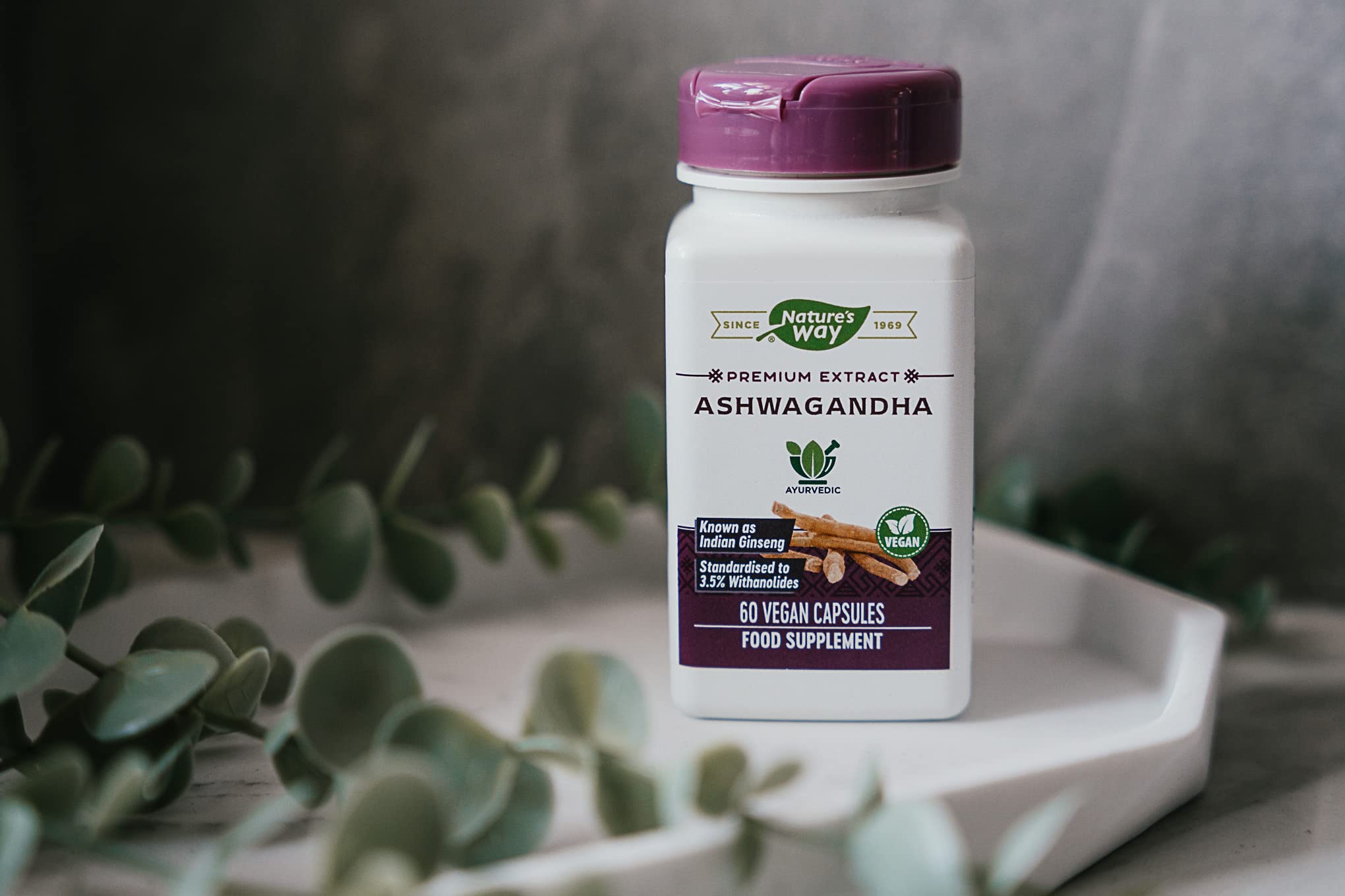 Étiquette Nature's Way Ashwagandha en rayon santé pour une repérabilité facile
