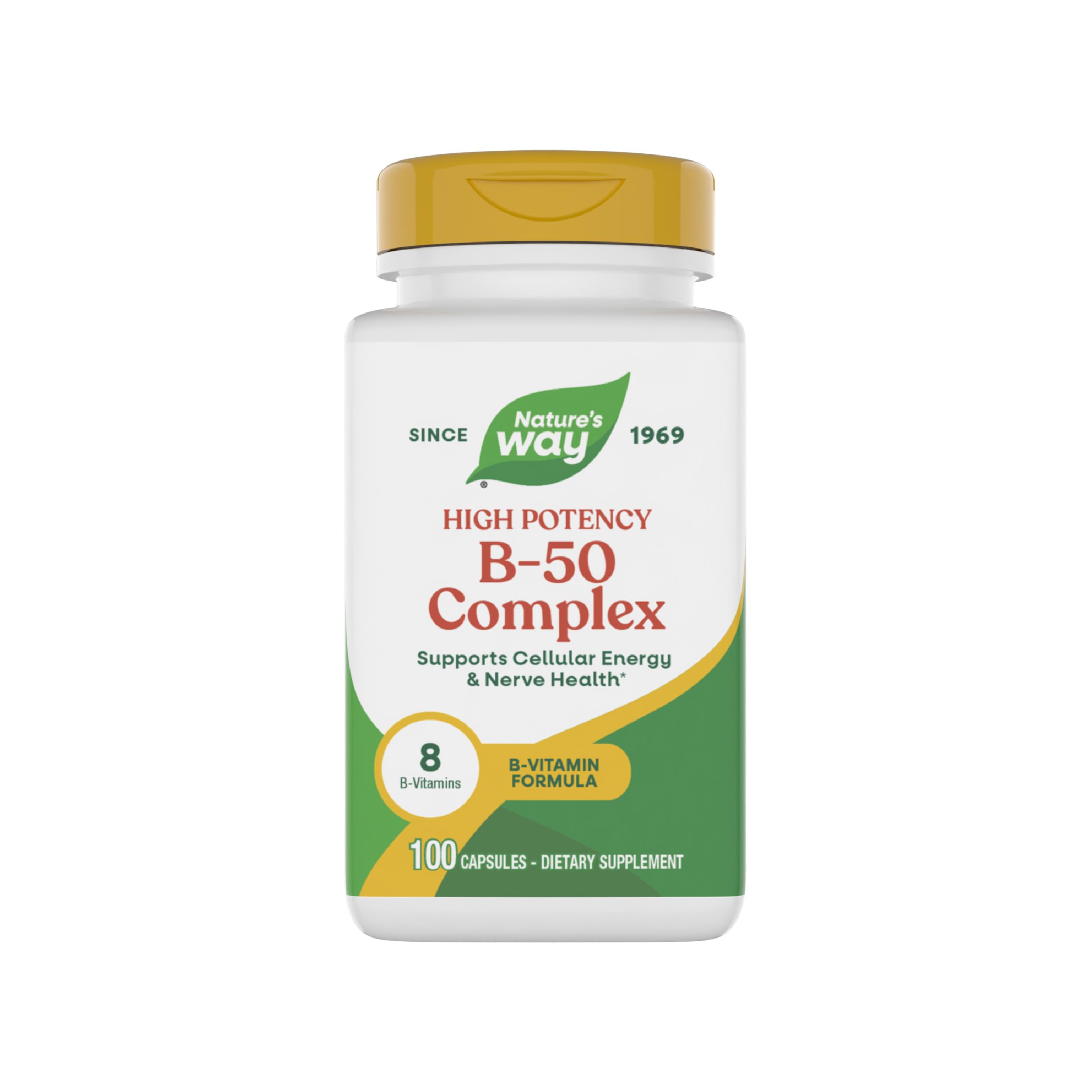 Nature's Way B-50 Complex – bouteille et étiquette, énergie cellulaire potentielle