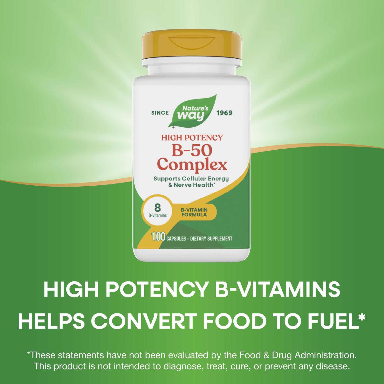 Nature's Way B-50 Complex – sans gluten et sans additifs artificiels