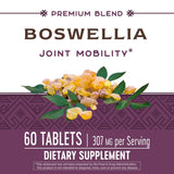 Nature's Way Boswellia Premium Extract – bouteille et tablettes, utilisation quotidienne facile.
