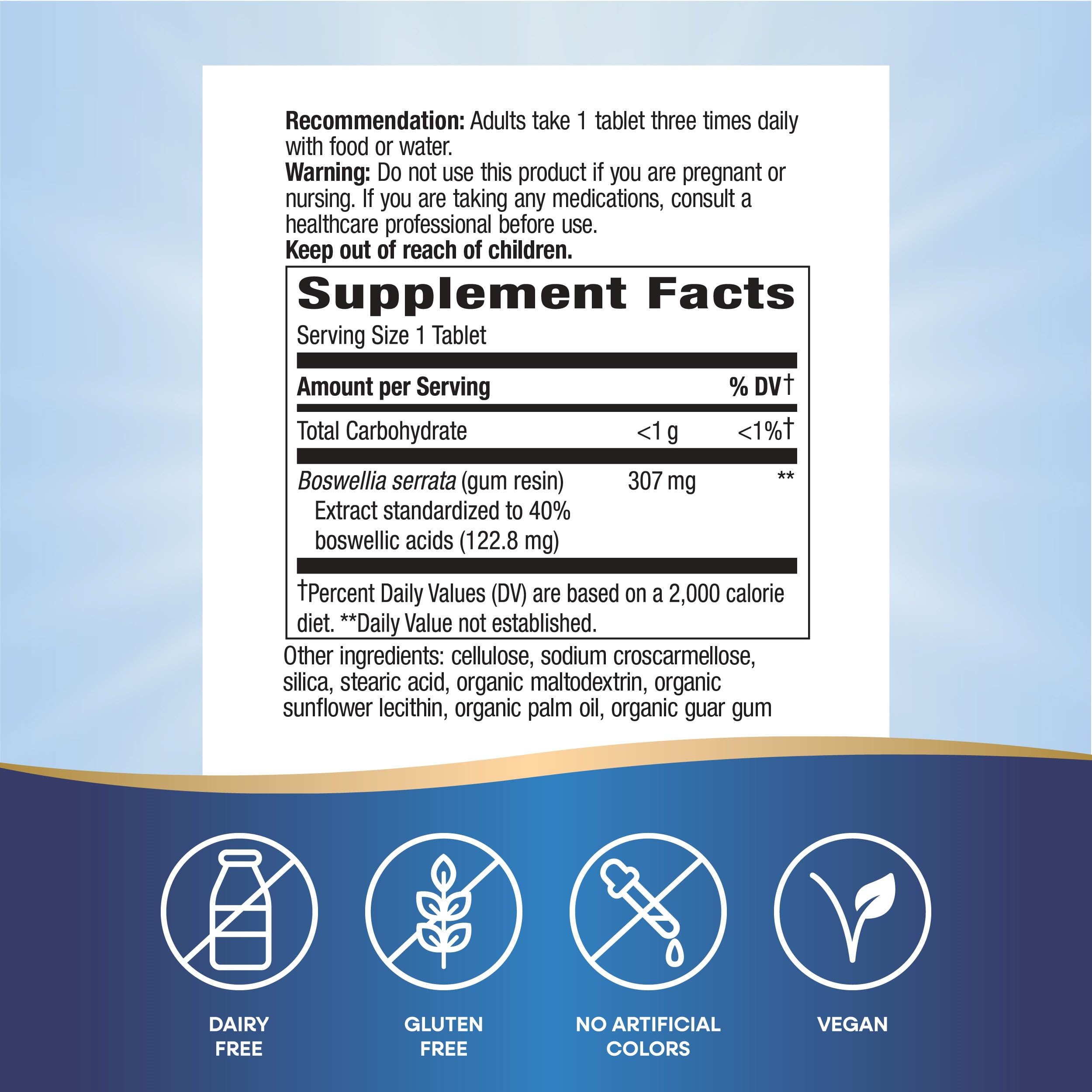 Nature's Way Boswellia – bouteille, format pratique pour une routine quotidienne.