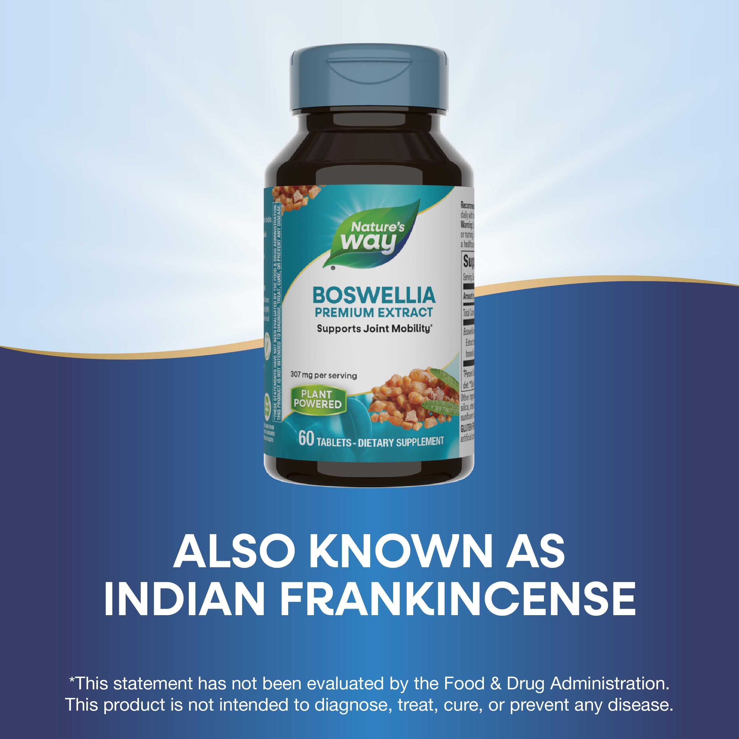 Nature's Way Boswellia – composition standardisée en acides boswelliques à 40%.