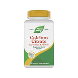 Calcium Citrate Nature's Way – flacon et étiquette, soutien potentiel des os