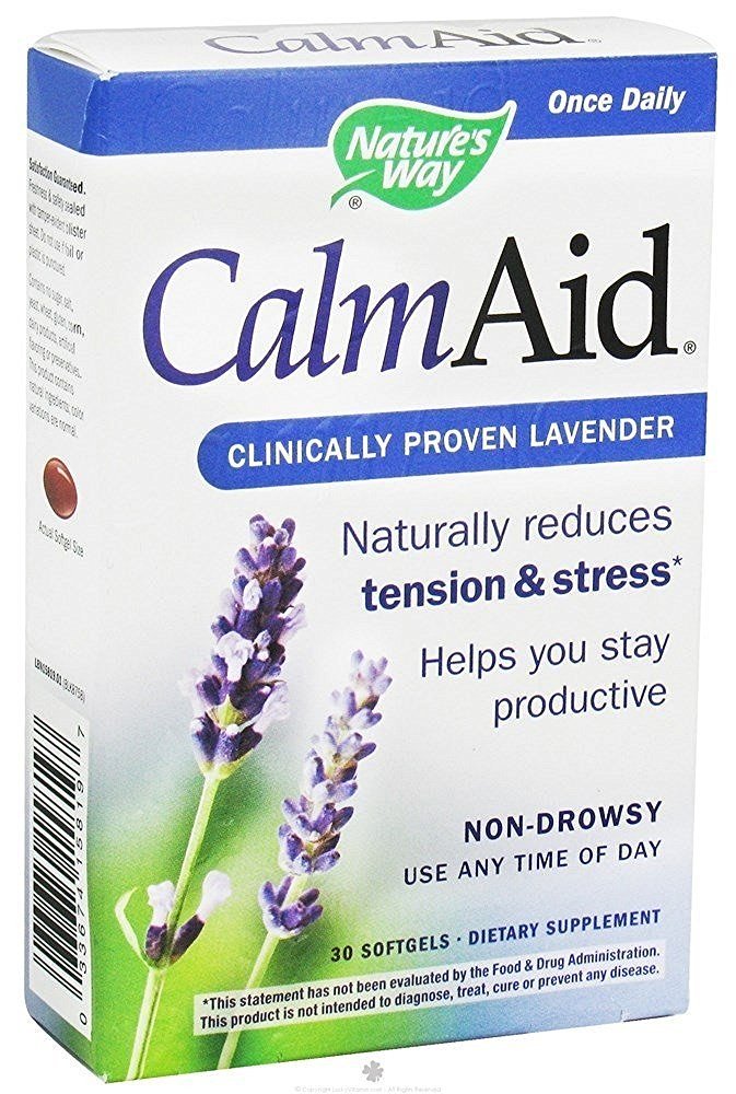 Nature's Way Calm-aid gélules molles en flacon pour favoriser un moment de calme.