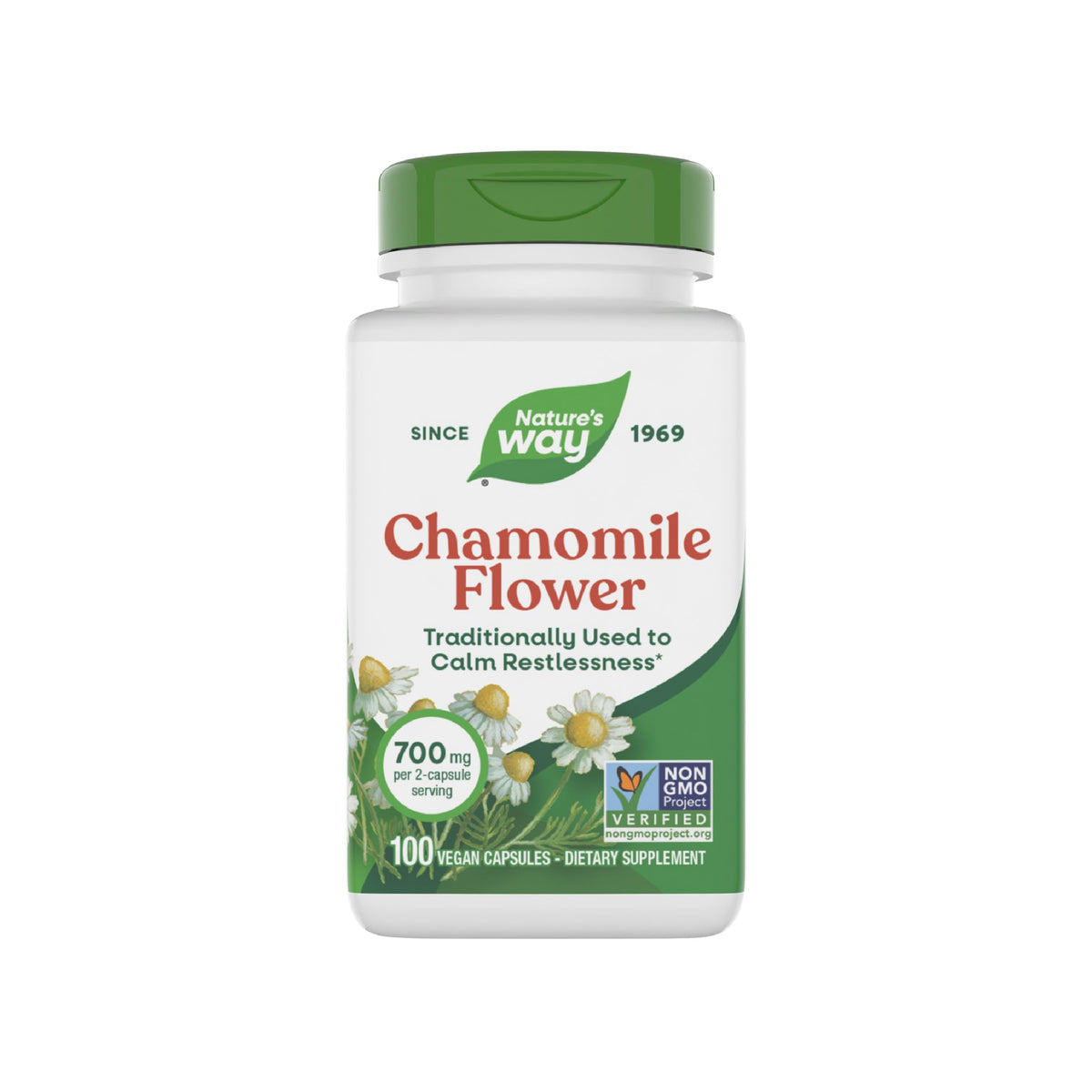 Nature's Way camomille fleur en flacon, détent calmante digestion potentielle