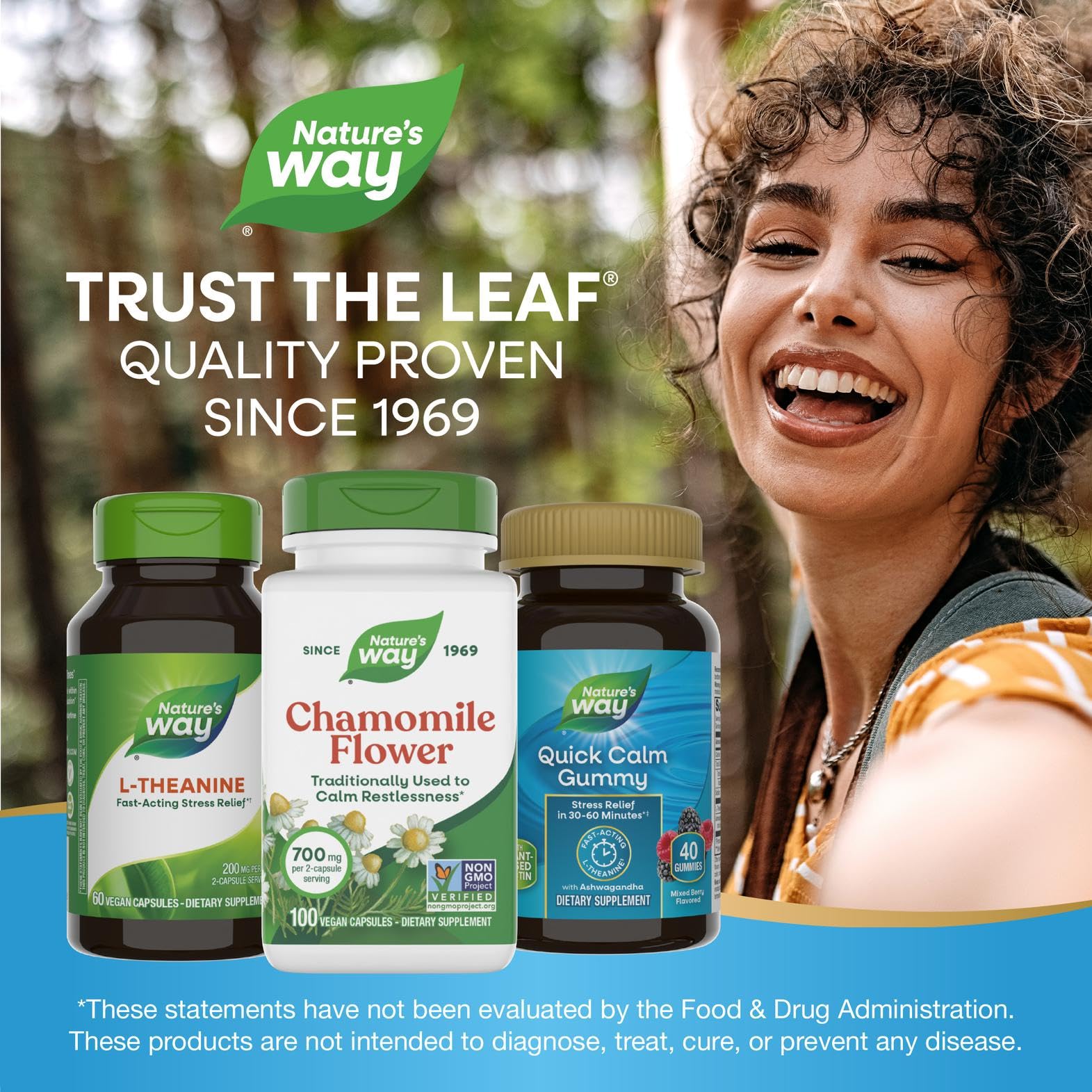 Qualité Nature's Way : camomille en capsules facile à intégrer
