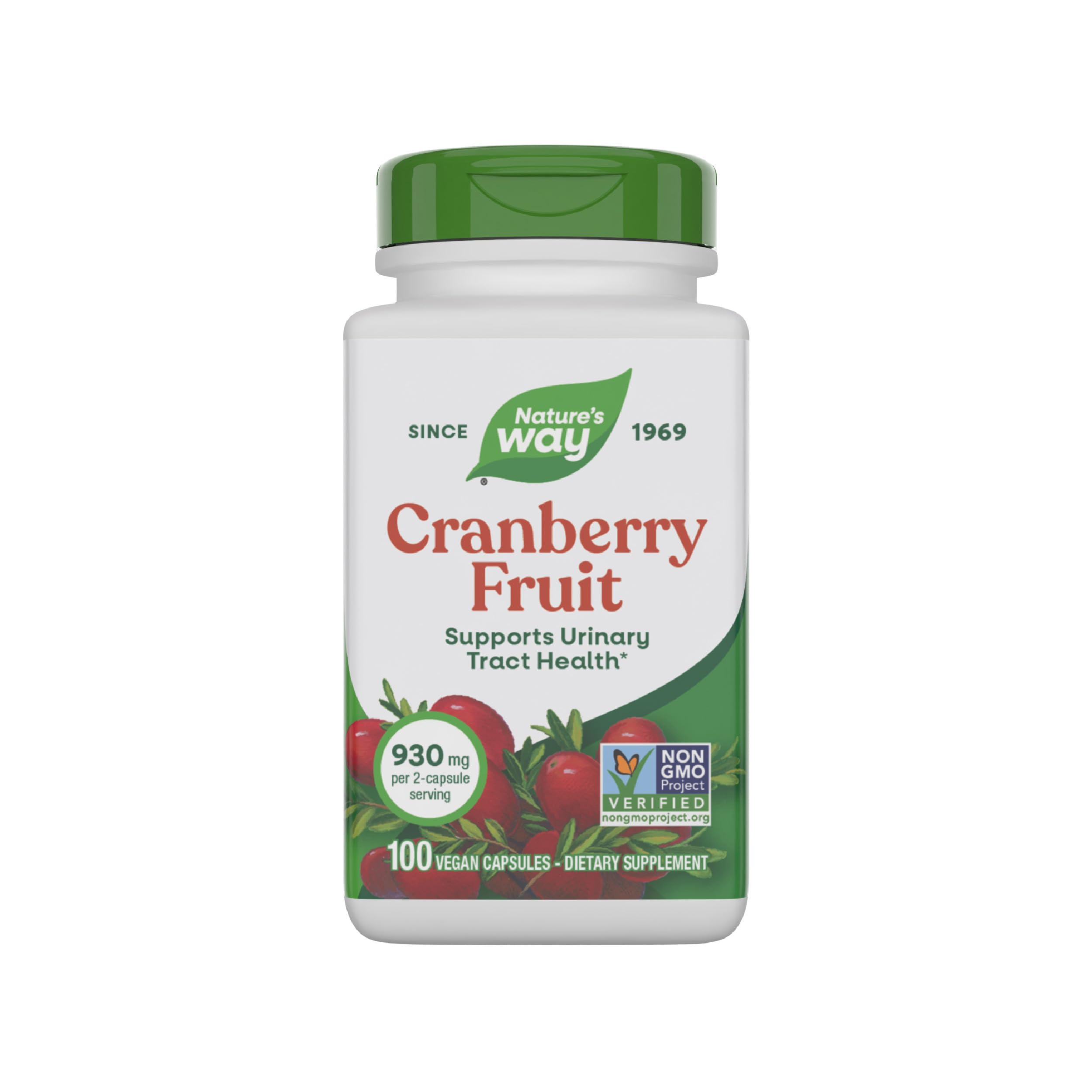 Nature's Way Canneberge – bouteille de 100 capsules prête à l’emploi pour votre routine bien-être