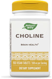 Nature's Way Choline 500 mg – Bouteille de comprimés, soutien potentiel du cerveau