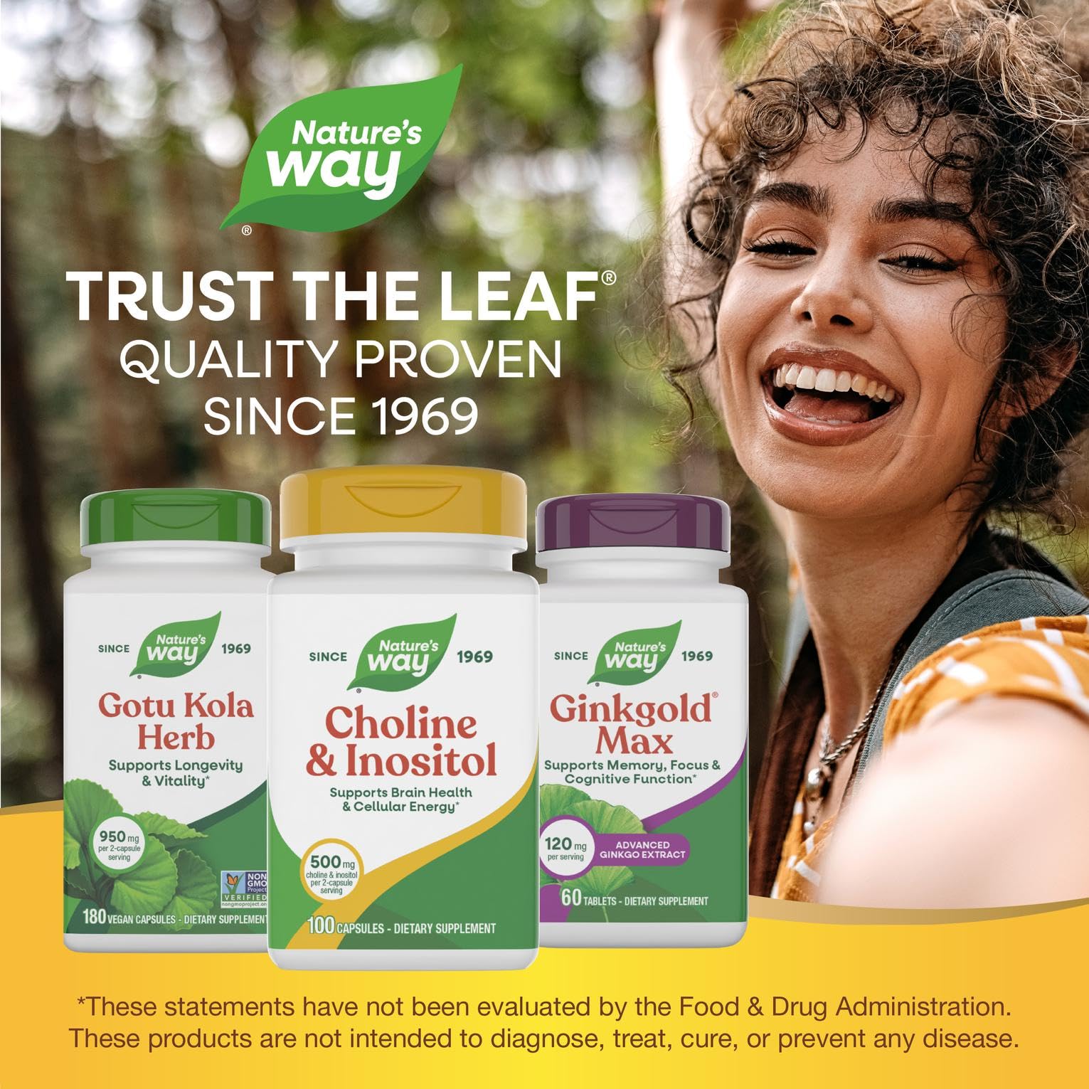 Nature's Way Choline & Inositol – routine quotidienne, énergie potentielle et bien-être.