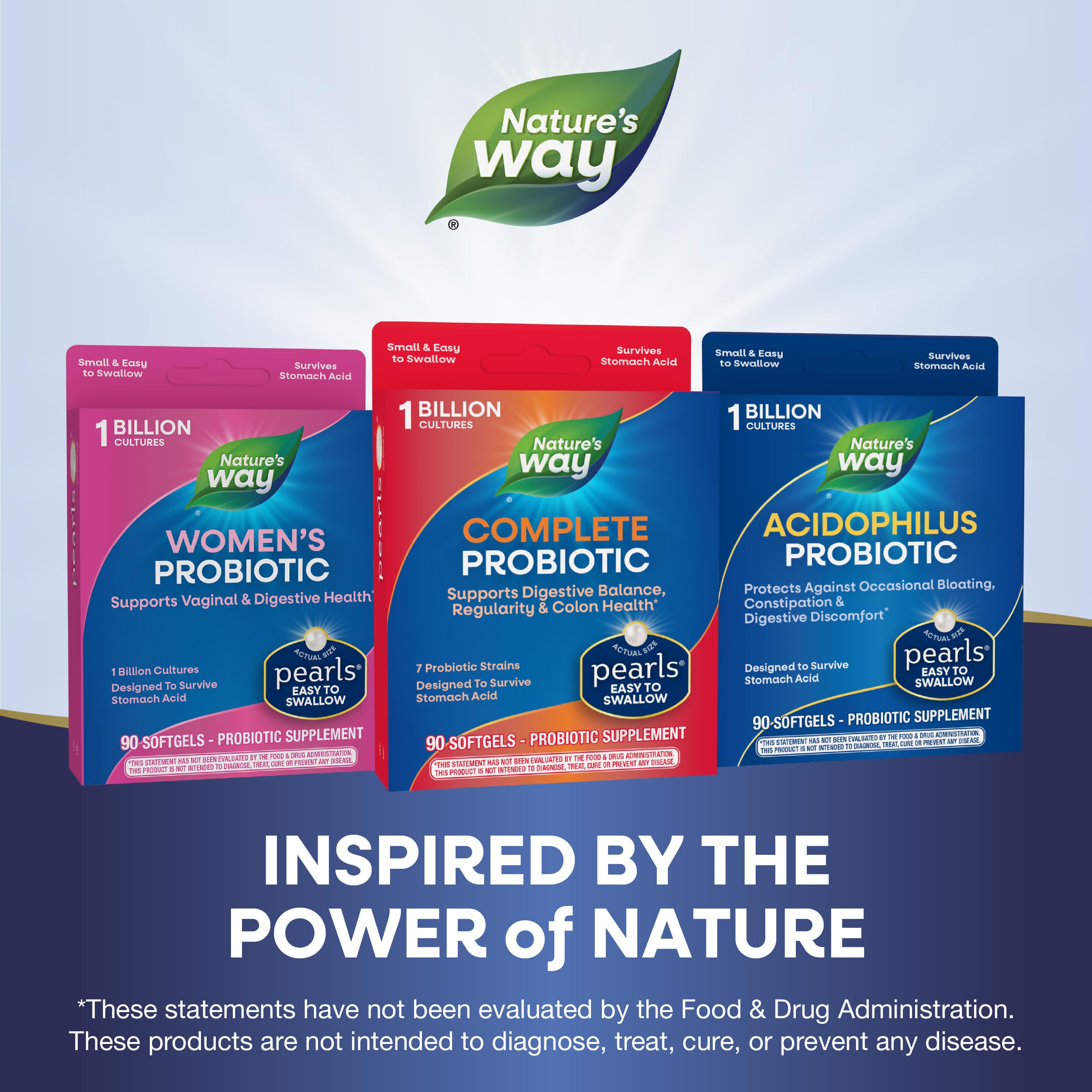Nature's Way Complete Probiotic Pearls favorise le confort digestif dans la vie quotidienne.