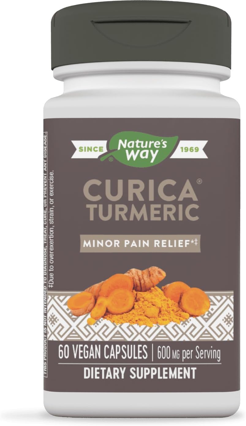 Nature's Way Curica bouteille 60 gélules prête à l'usage quotidien.