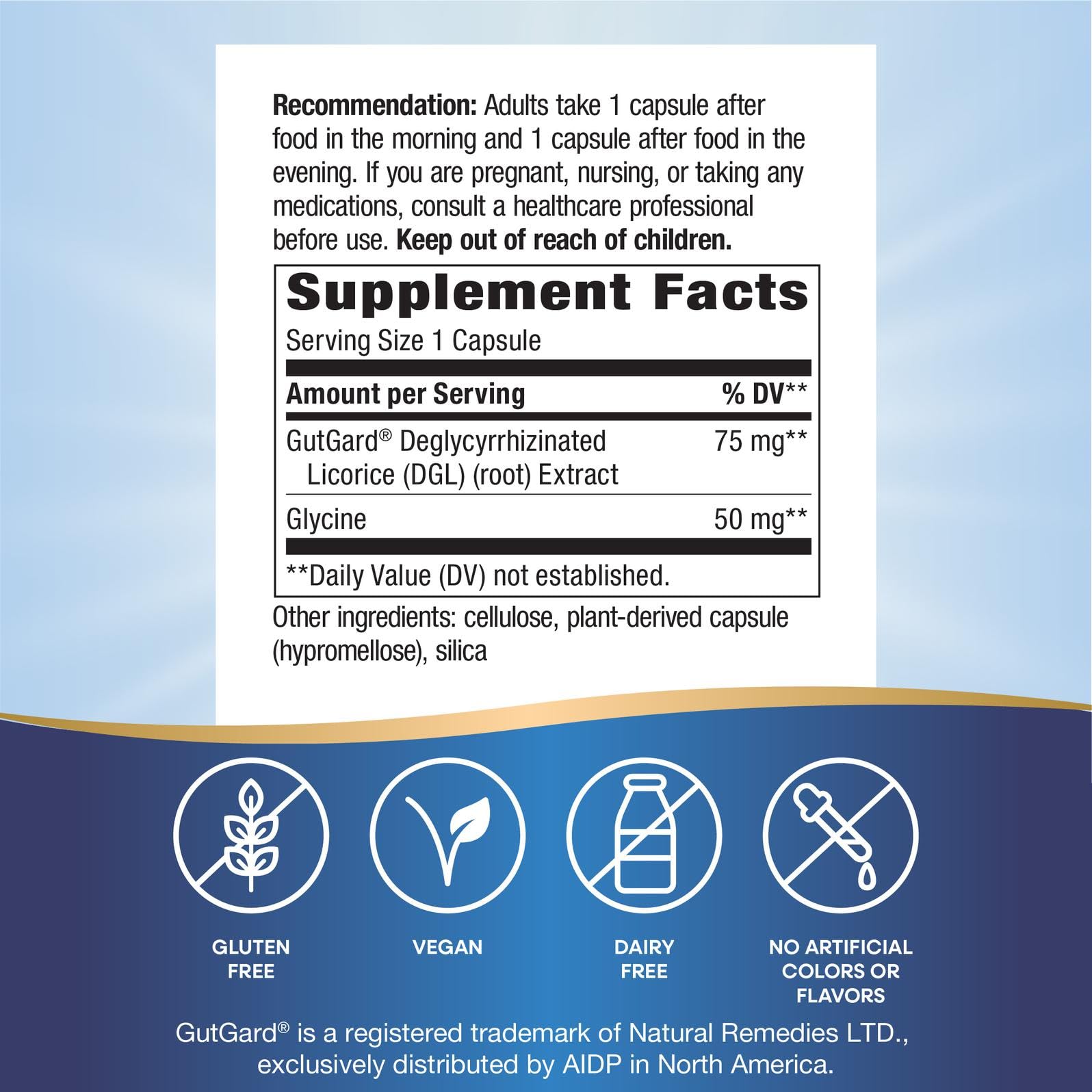 Nature's Way DGL Ultra – sans gluten et sans additifs artificiels