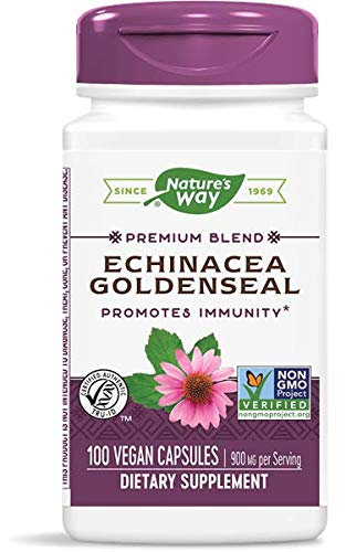 Nature's Way Echinacea Goldenseal — bouteille de 100 capsules, soutien potentiel du système immunitaire