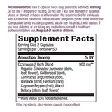 Nature's Way Echinacea Goldenseal — flacon clair montrant les capsules
