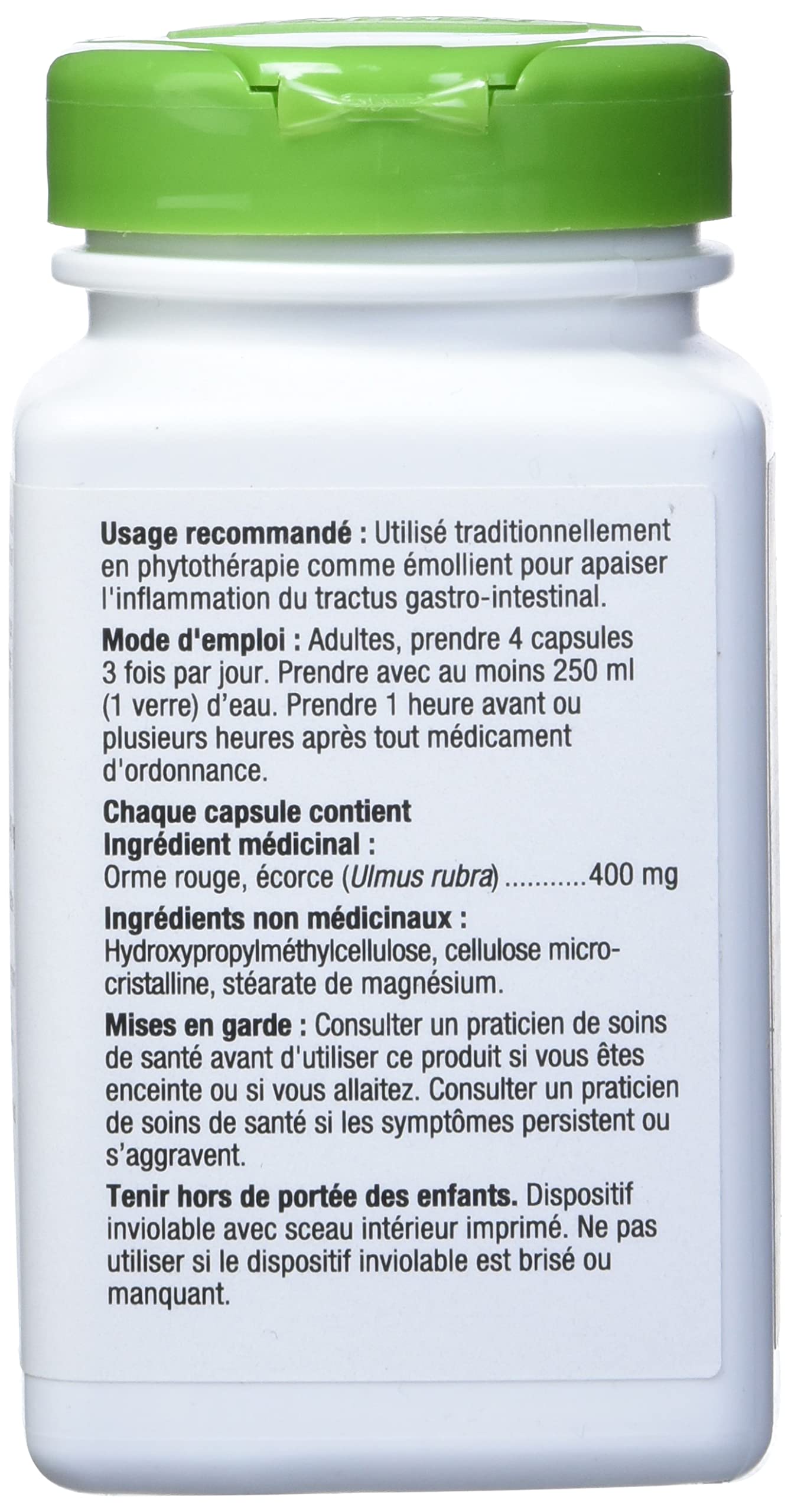 Gélules végétariennes Nature's Way, faciles à avaler pour le soutien digestif.