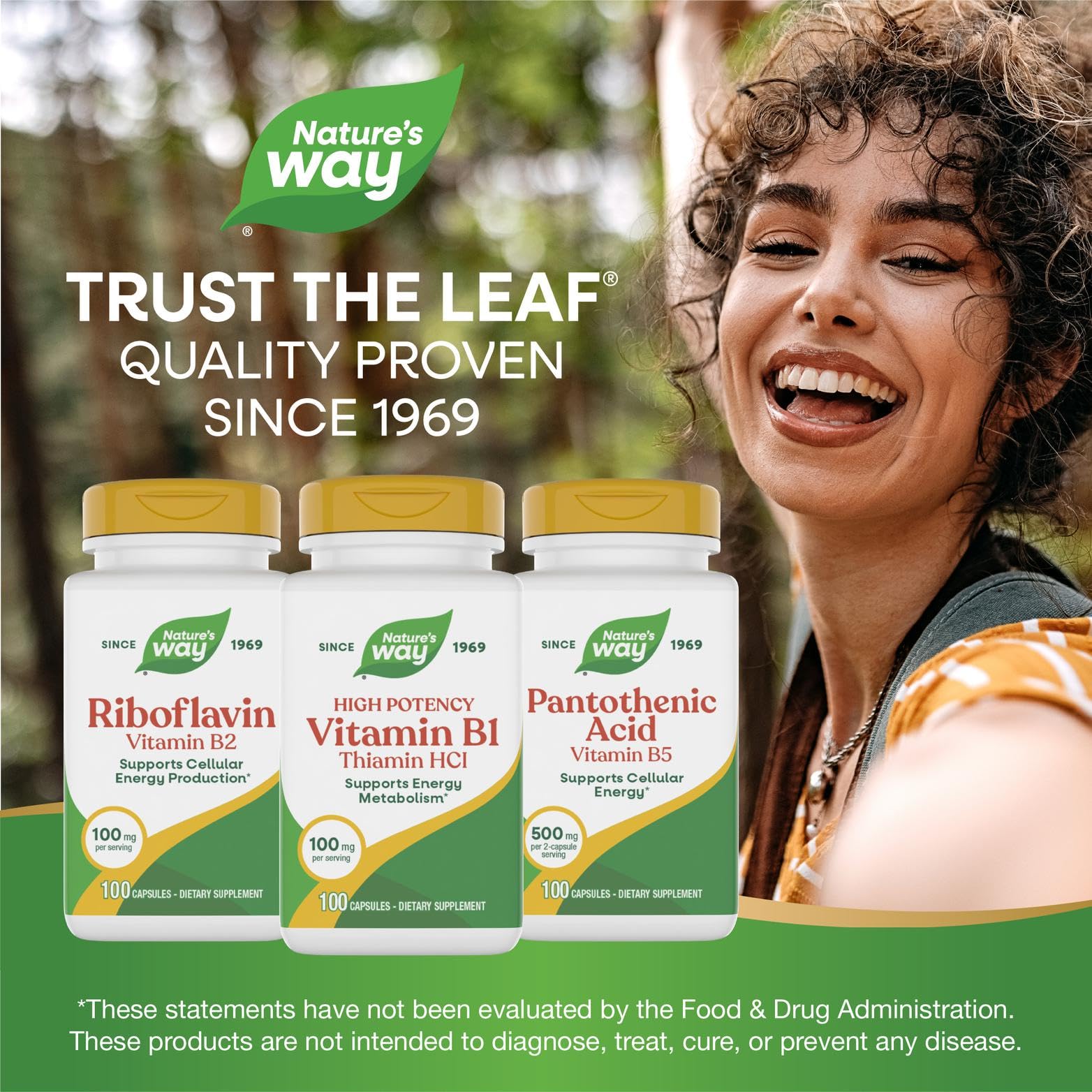 Nature's Way Vitamine B1 soutient l'énergie et le métabolisme.