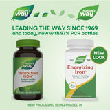 Nature's Way Energizing Iron: cyanocobalamine B12 200 mcg par prise de 2 gélules.