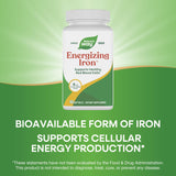 Nature's Way Energizing Iron: formule sans gluten et sans produits laitiers.