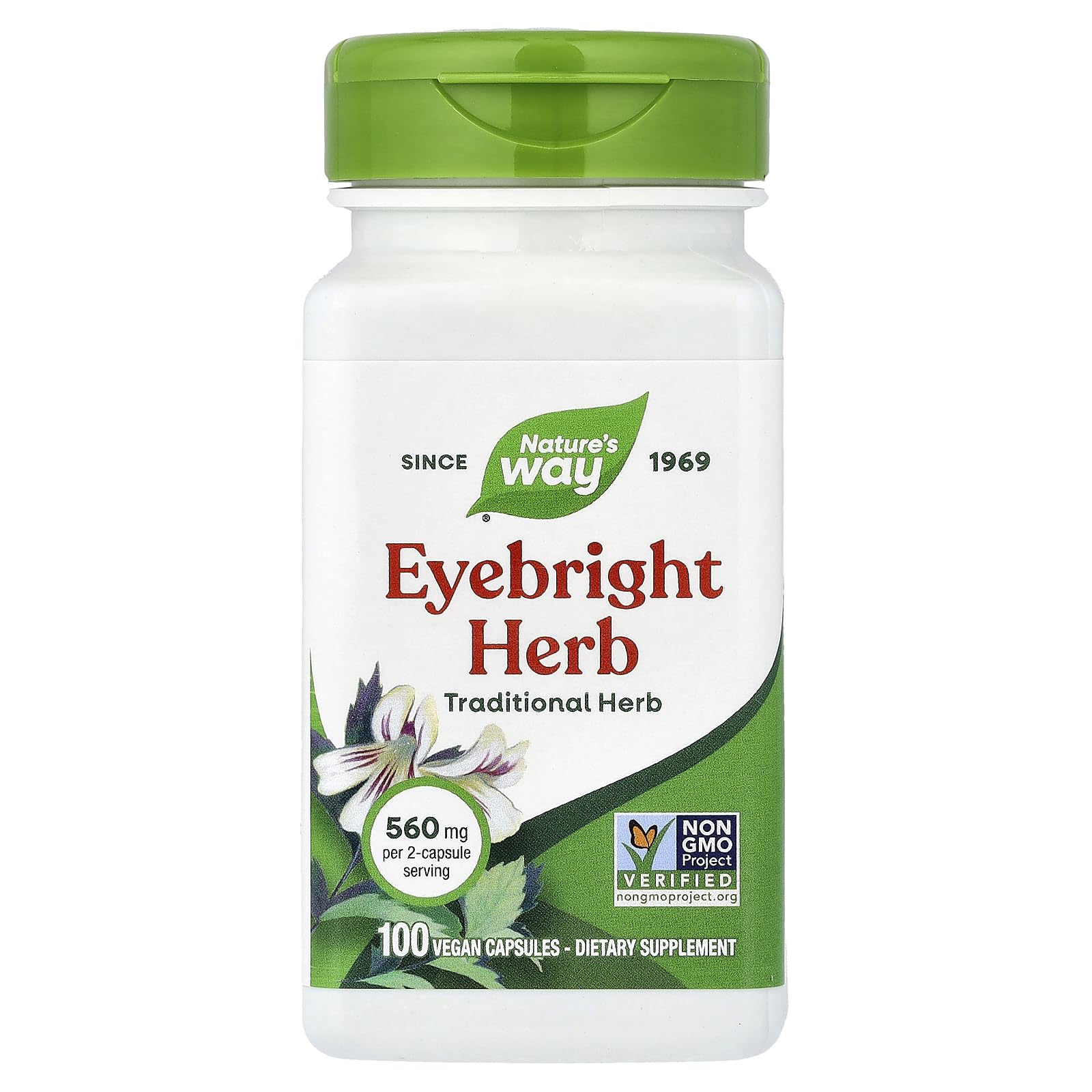 Nature's Way Eyebright capsules véganes, faciles à prendre dans la routine quotidienne