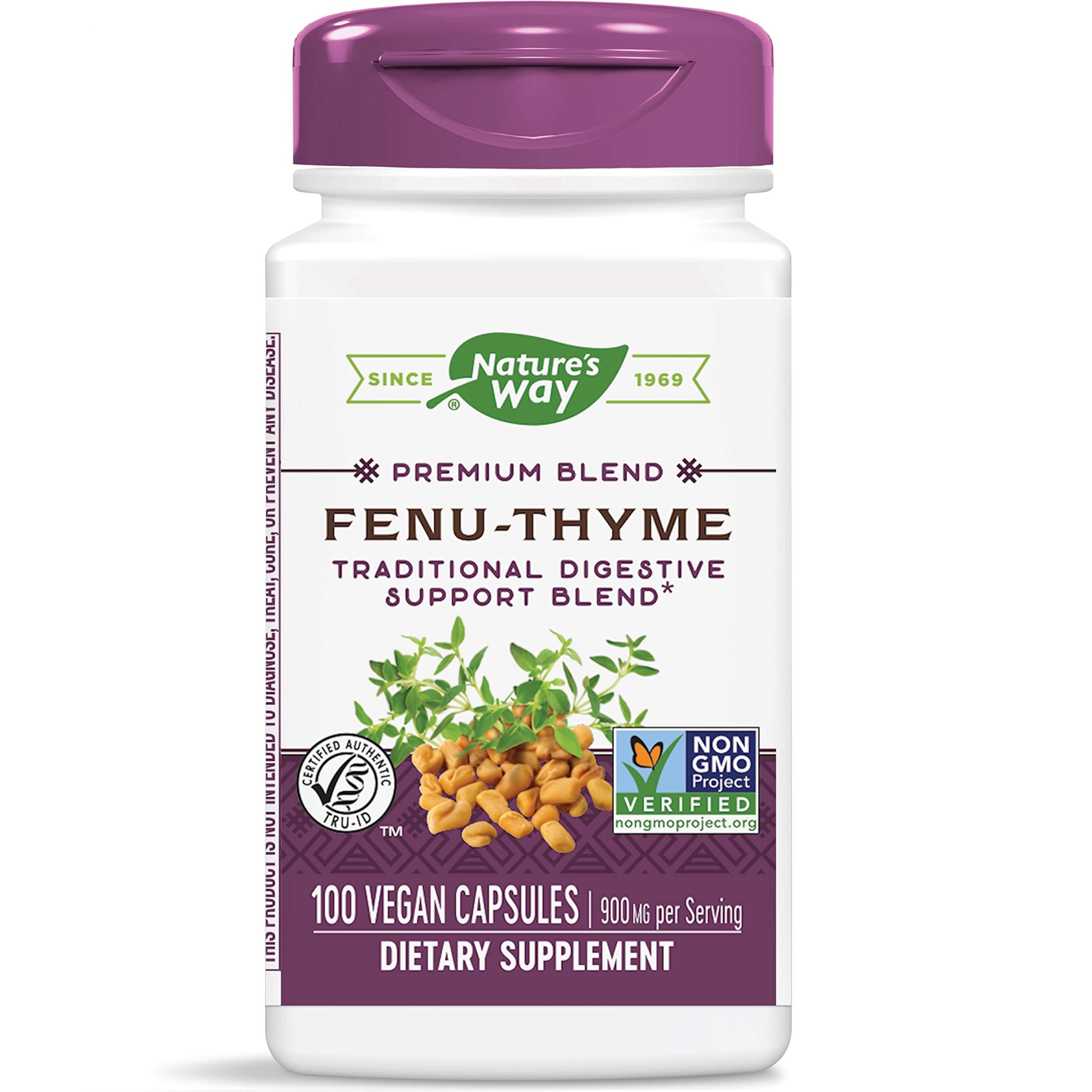 Flacon de la marque Nature's Way Fenu-Thyme, usage pratique au quotidien.