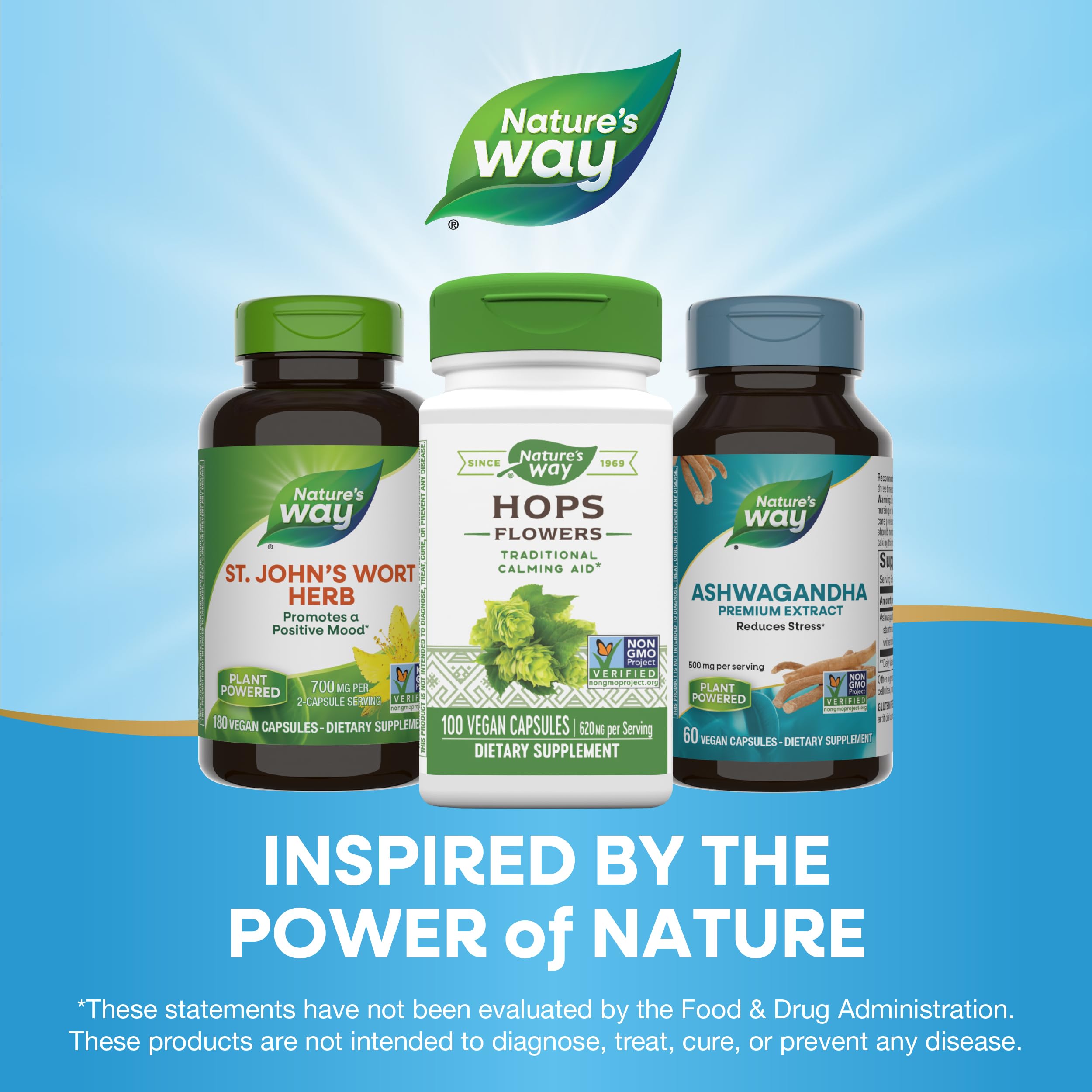 Nature's Way Fleurs d'Houblon – utilisation relaxante possible en soirée.