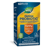 Nature's Way Fortify Optima – bouteille de probiotiques pour le confort intestinal.