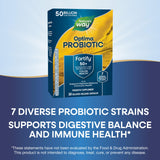 Nature's Way Fortify Optima Probiotic — illustration des 7 souches probiotiques.