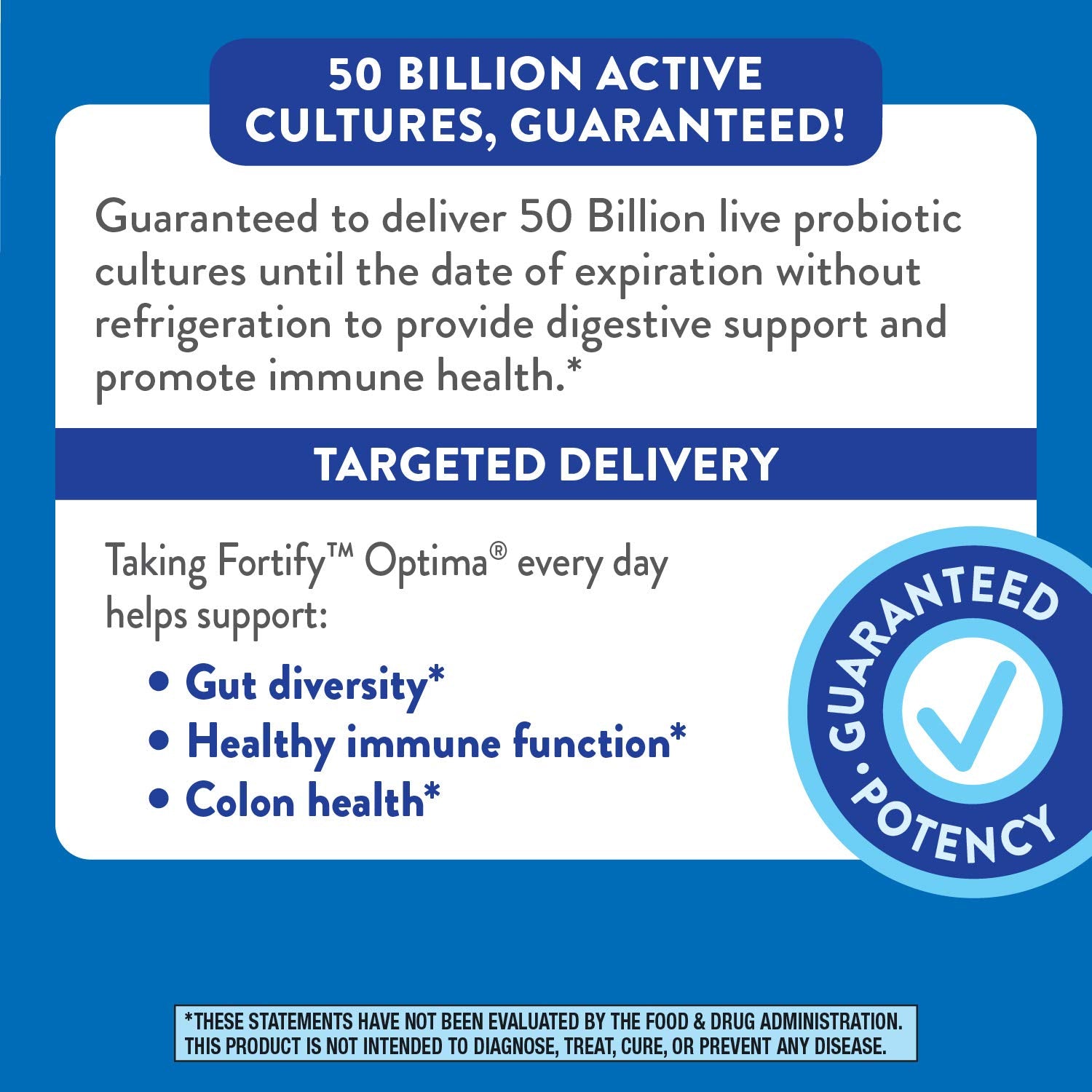 Nature's Way Fortify Optima Probiotic — non réfrigéré, pratique pour les déplacements.