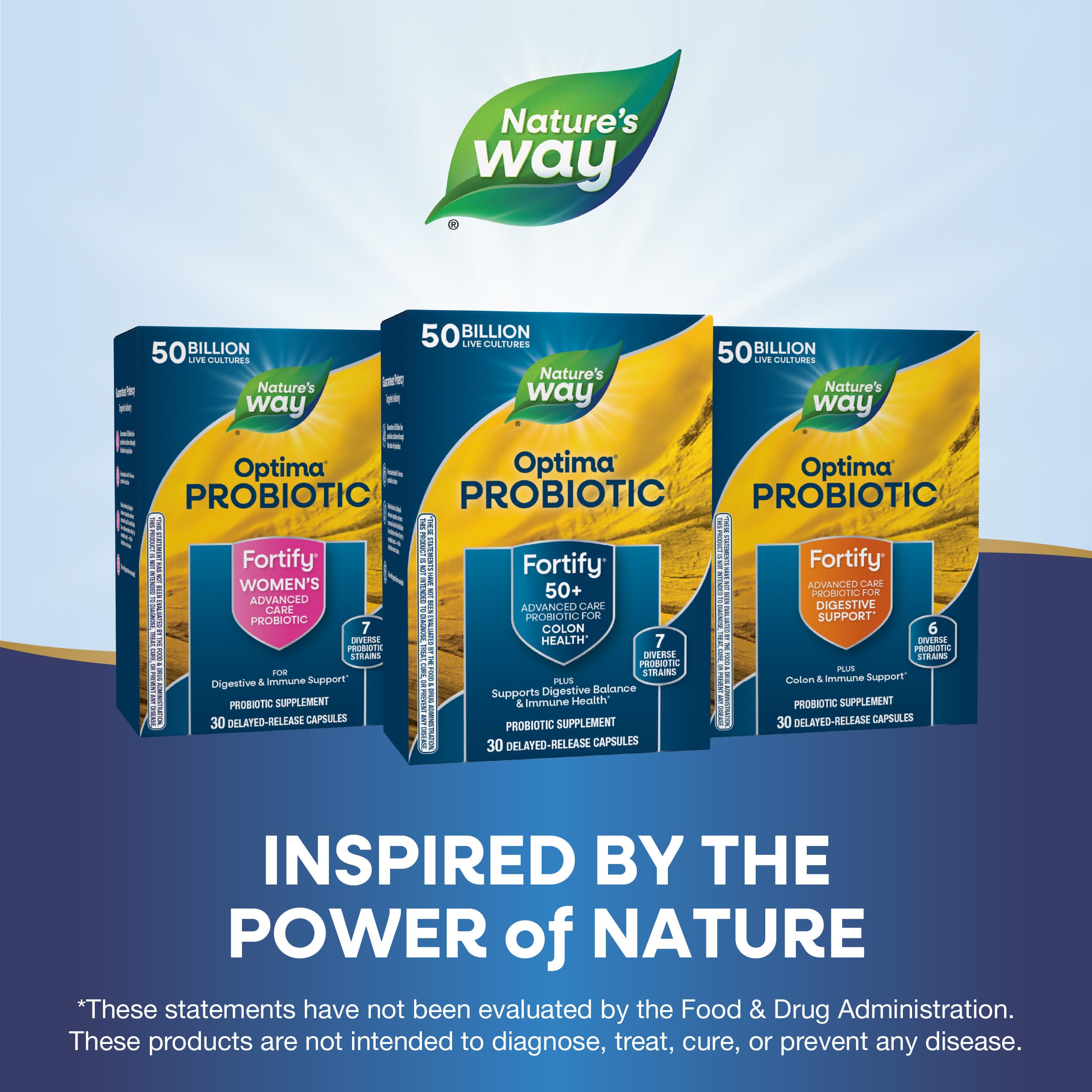 Nature's Way Fortify Optima Probiotic — sans soja et sans produits laitiers.