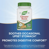Nature's Way Gingembre Racine, tableau de dosage clair pour une utilisation quotidienne.