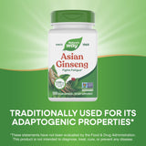 Nature's Way Ginseng asiatique – dosage quotidien recommandé de deux capsules par jour.