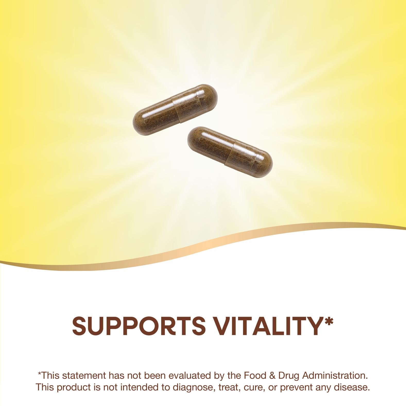 Nature's Way Gotu Kola: étiquette indiquant 950 mg par 2 gélules, soutien potentiel.