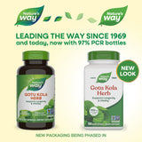 Nature's Way Gotu Kola: etiquette claire, convient à une routine quotidienne de bien-être.