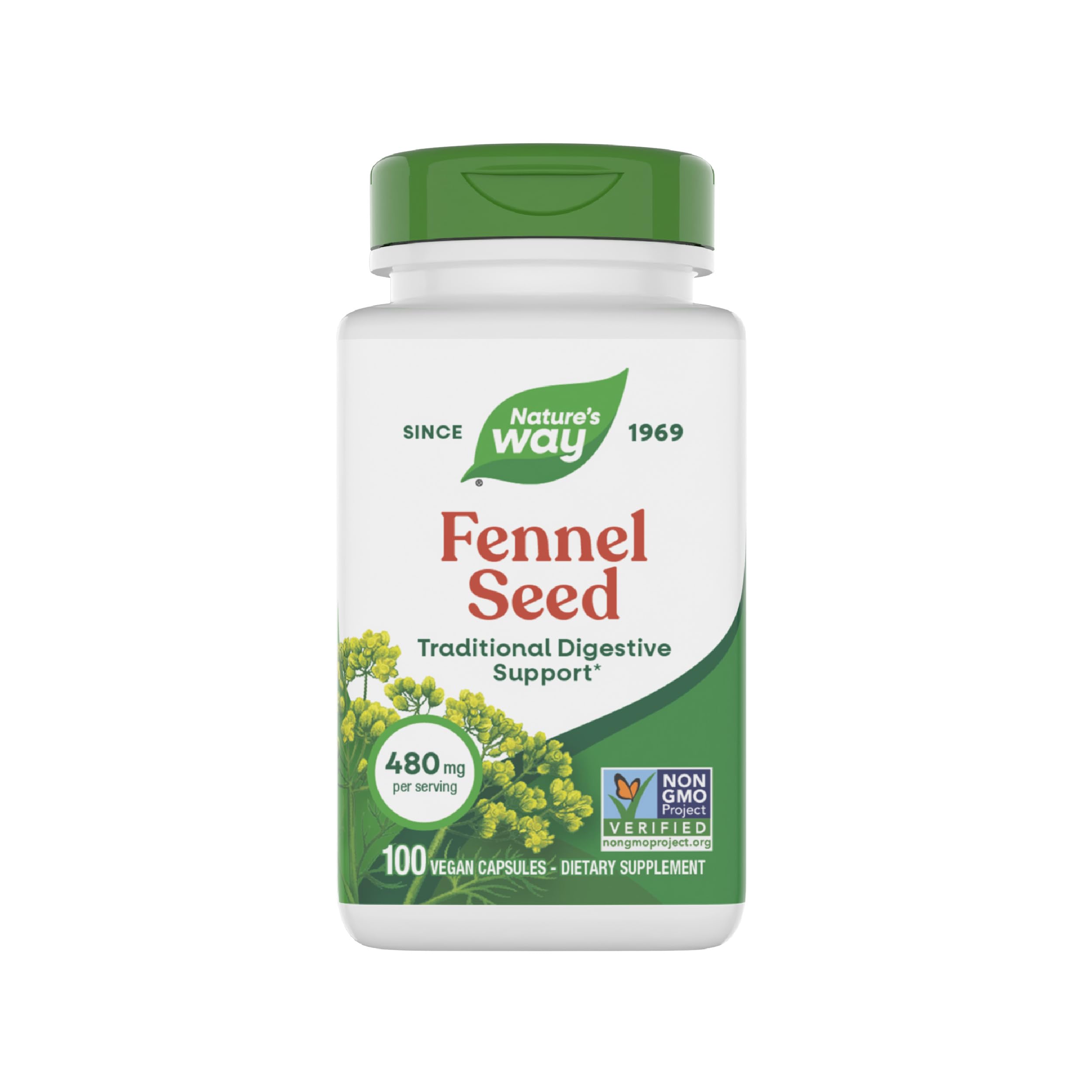 Nature's Way Graines de fenouil en bouteille, soutien digestif pratique au quotidien.
