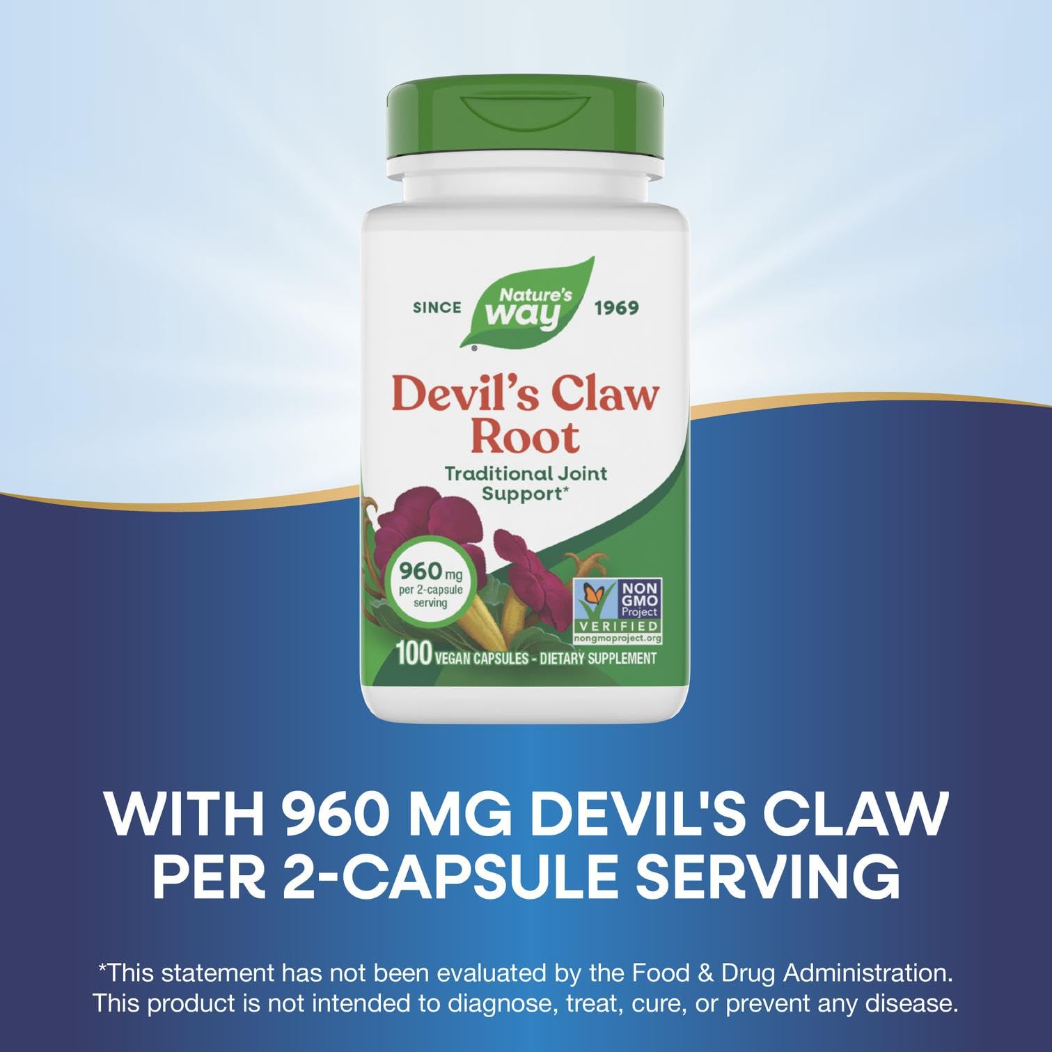 Nature's Way Griffe du Diable Etiquette – informations claires et lisibles.