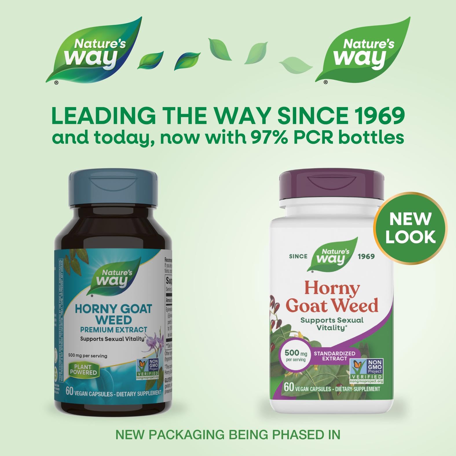 Nature's Way Horny Goat Weed Premium Extrait, capsules faciles à prendre, intégration simple dans votre routine.